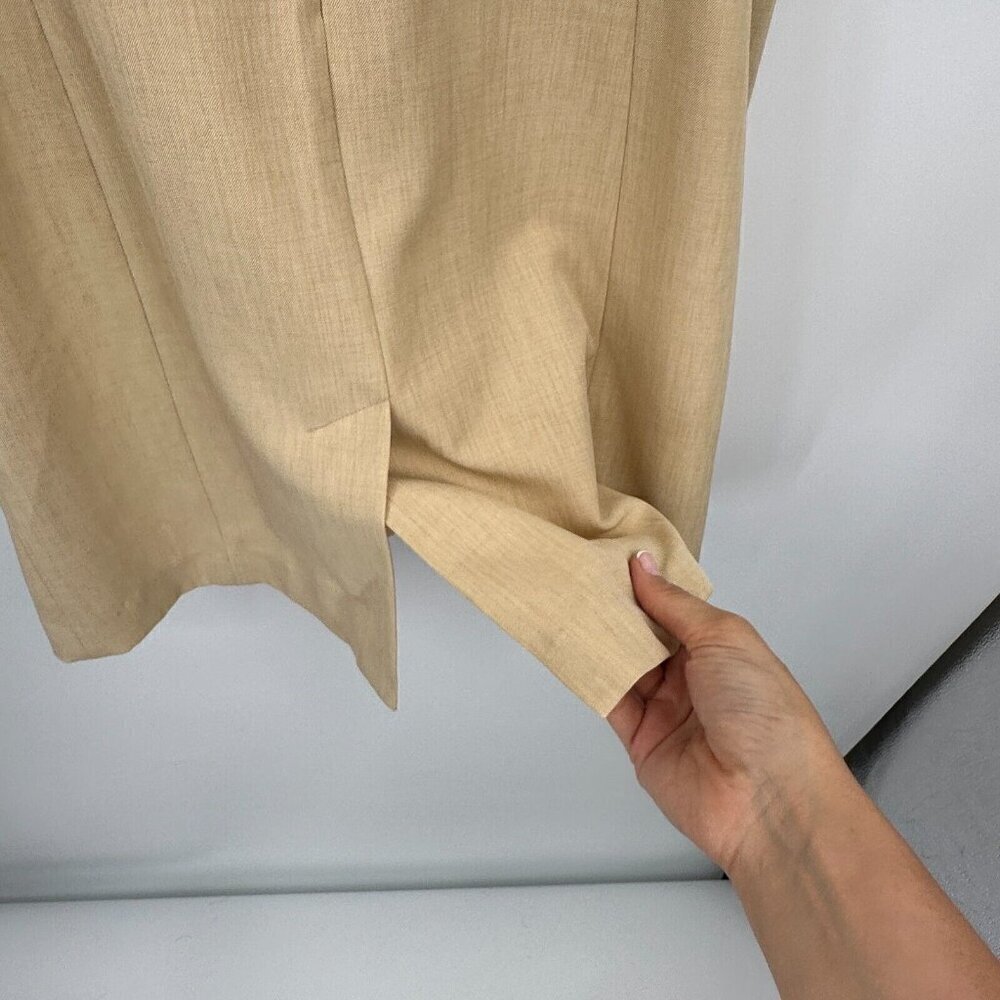 Oleg Cassini Womens Dress 12 Beige Sheath Sleeveless Business Casual Suit Dress - Picture 8 of 12